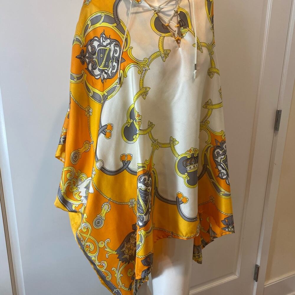 JB by JULIE BROWN Silk Top or Dress Size S Oversized fits Large Colorful NWOT - Picture 5 of 13